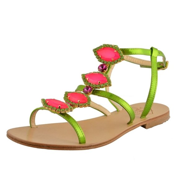Emanuela Caruso "Capri" Women's Flat Sandals - Picture 1 of 7